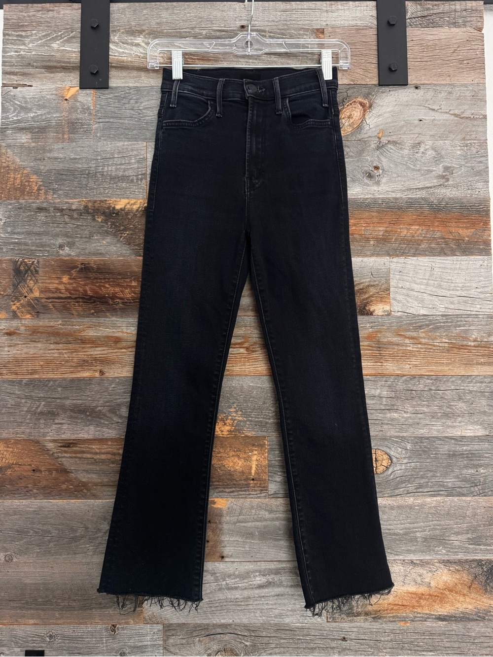 MOTHER The Hustler Ankle Fray Jeans in Night in Venice Wash